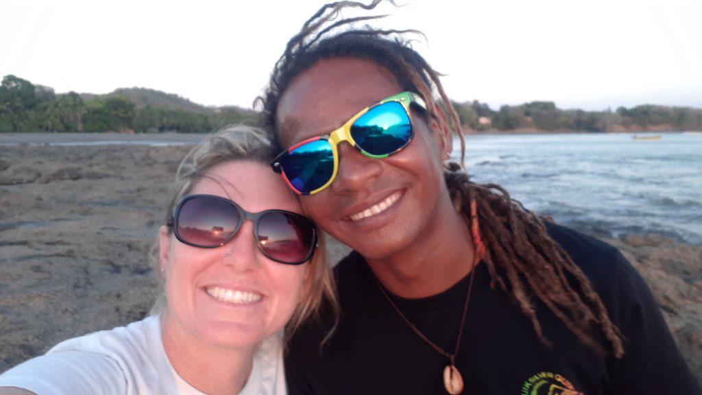 Chure and Angela at Coiba Island, S