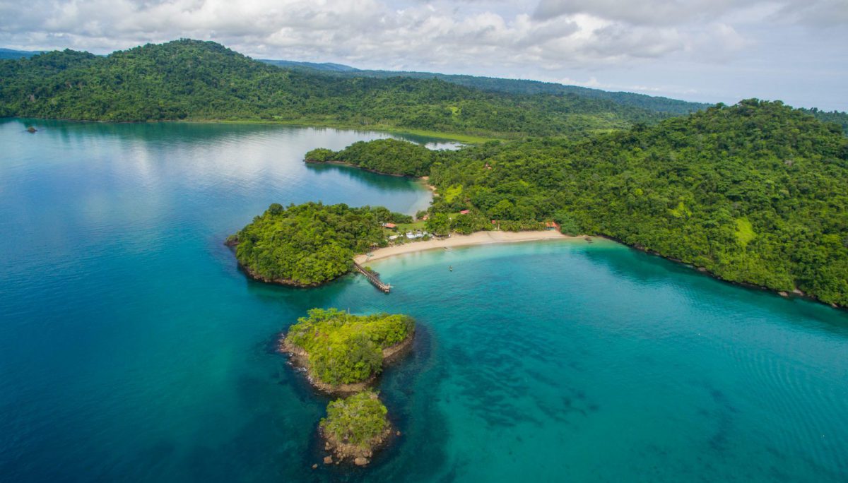 Arial view of Coiba Island